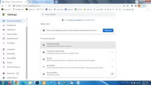 رفتن یه قسمت Clear browsing data در تنظیمات گوگل کروم